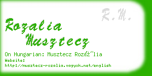 rozalia musztecz business card